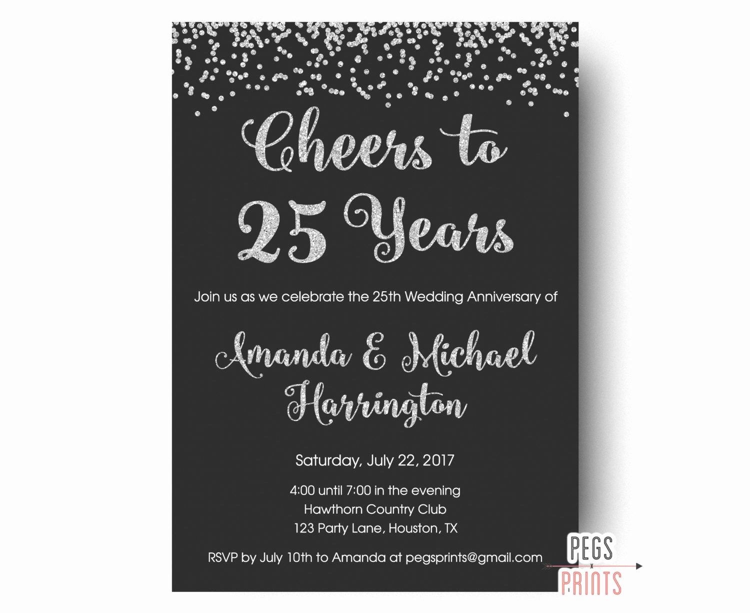 25th Wedding Anniversary Invitation Cards Fresh 25th Anniversary Invitations Printable 25th Wedding Anniversary Invitations…