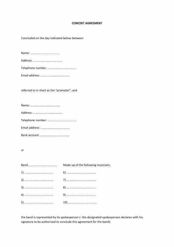 360 Deal Contract Pdf Awesome 10 Music Band Contract Template Pdf Word
