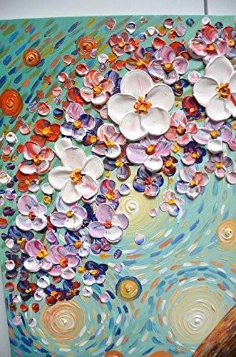 3d Paintings On Canvas New Hand Painted Oil Painting V Inspire Blooming Life Abstract 3d Hand Pa – Zingydecor
