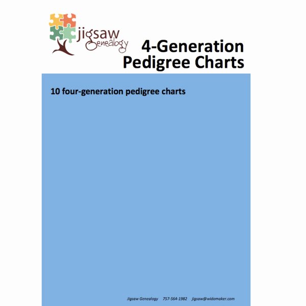 4 Generation Pedigree Chart Beautiful 4 Generation Pedigree Charts – Jigsaw Genealogy