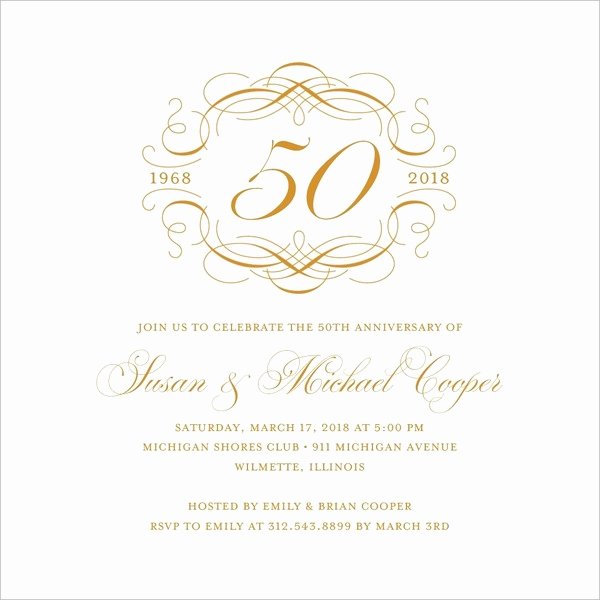 50th Anniversary Invitation Templates Best Of 50th Wedding Anniversary Invitations Free Template