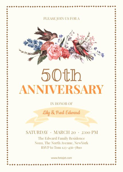 50th Anniversary Invitations Templates Fresh Free 50th Wedding Anniversary Invitations Templates