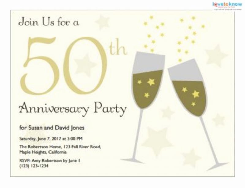 50th Wedding Anniversary Invitations Templates Inspirational 50th Wedding Anniversary Invitation Templates Free