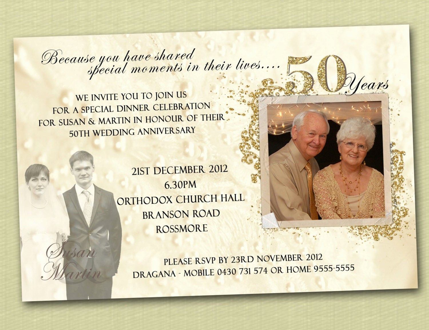 50th Wedding Anniversary Invitations Templates Inspirational Golden Letters On White or Cream 50th Wedding Anniversary Invitations Look Truly Amazing and