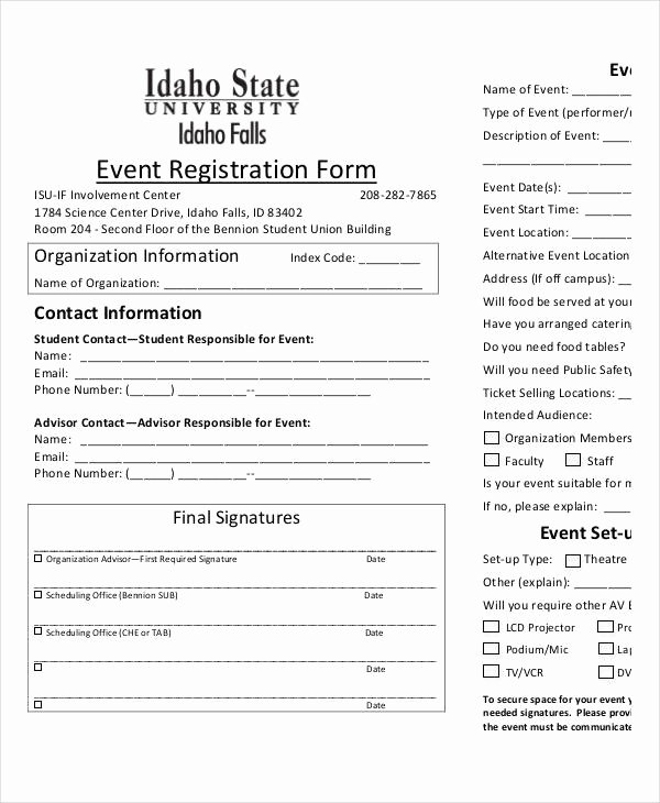 5k Race Registration form Template Beautiful Printable Registration form Templates 9 Free Pdf Documents Download