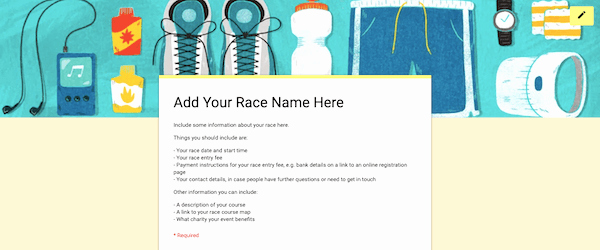 5k Race Registration form Template Inspirational 5k Registration form Templates