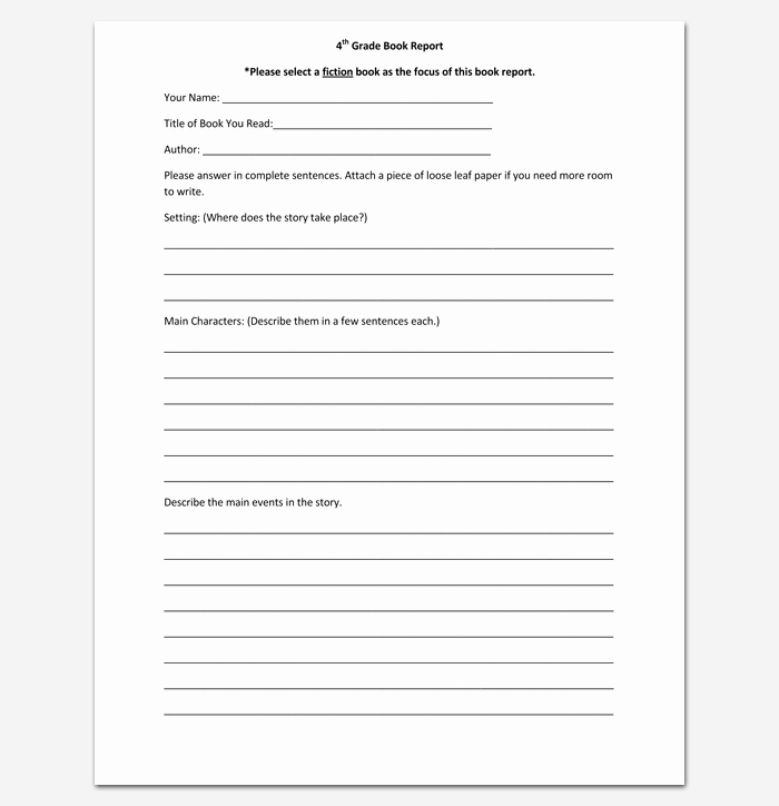 6th Grade Book Report Template Elegant Report Outline Template 19 Samples formats &amp; Examples