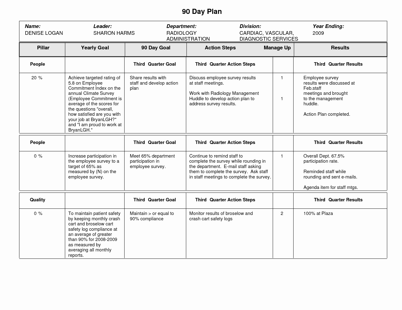 90 Day Business Plan Template Awesome Sample 90 Day Plan Template Rmartinezedu