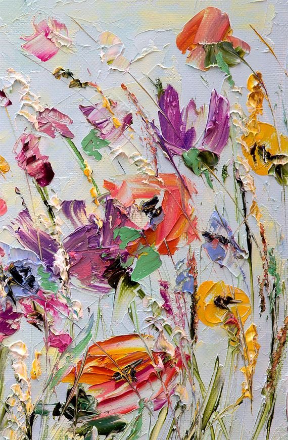 Abstract Paintings Of Flowers New Oil Painting Flowers Palette Knife Painting On Canvas Abstract Flower Painting Custom Living