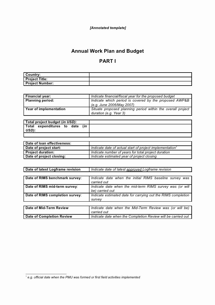 Annual Work Plan Template Inspirational Annual Work Plan &amp; Bud Part 1