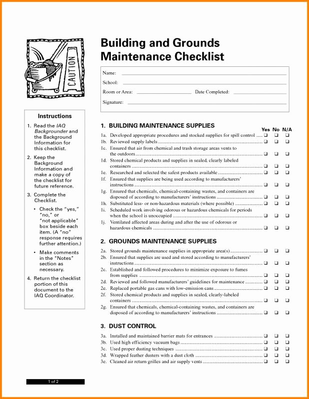 Apartment Maintenance Checklist Template Luxury Apartment Maintenance Checklist Template