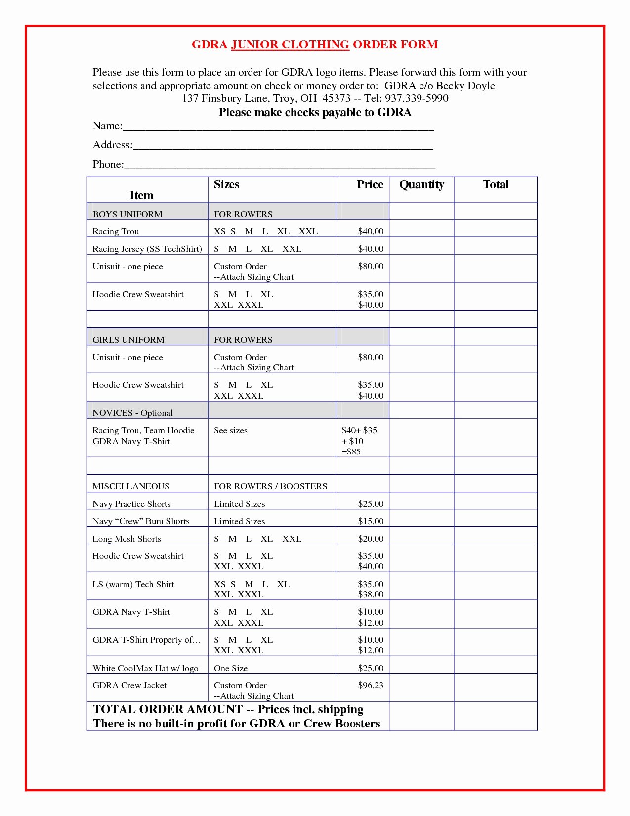 Apparel order form Template Excel Lovely Example Resume Template – Packersblogsurfing Page 166