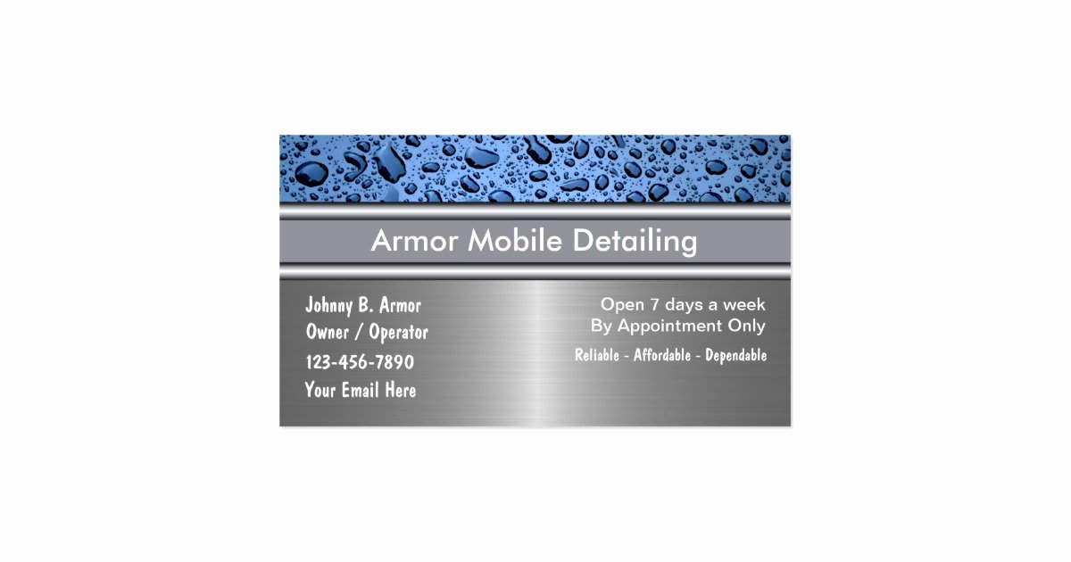 Auto Detailing Business Card Beautiful Auto Detailing Business Cards