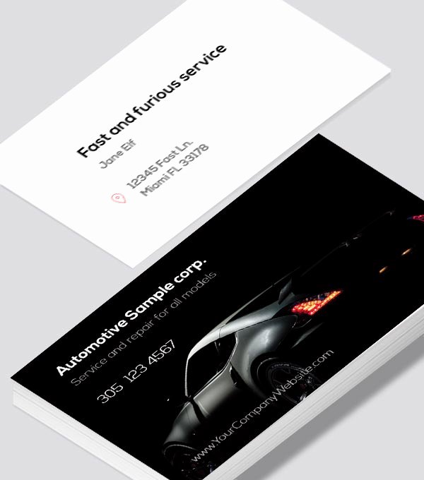 Auto Detailing Business Card Inspirational Automotive Service Business Card Modern Design