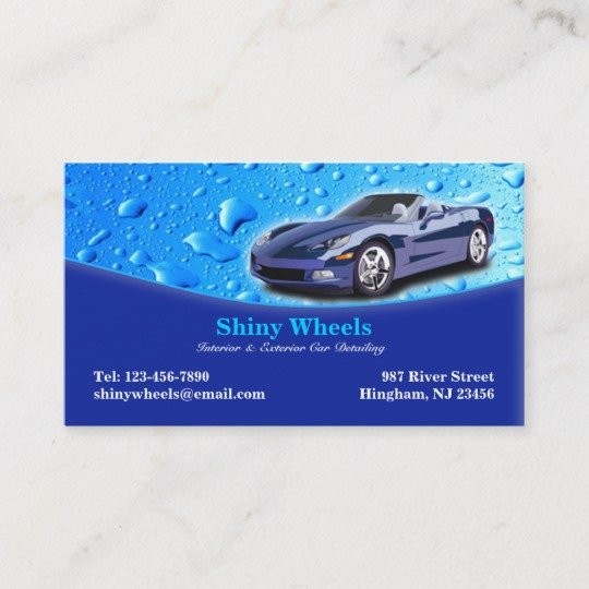 Auto Detailing Business Card Unique Auto Detailing Business Card