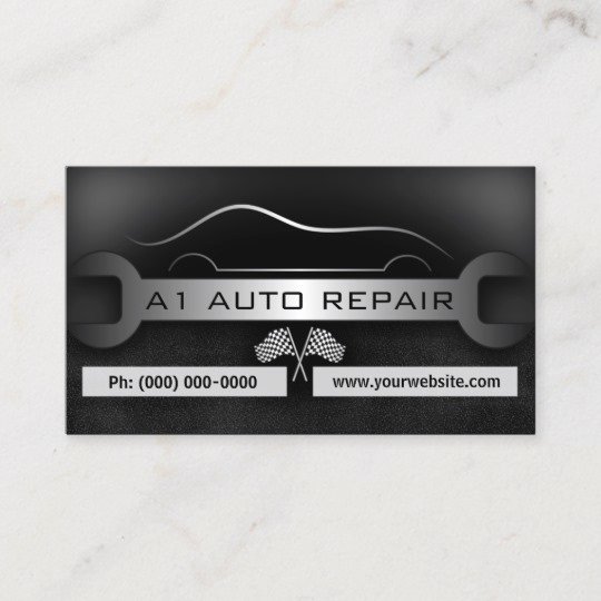 Auto Mechanic Business Card Best Of Wrench Mobile Mechanic Auto Repair Black Standard Business Card