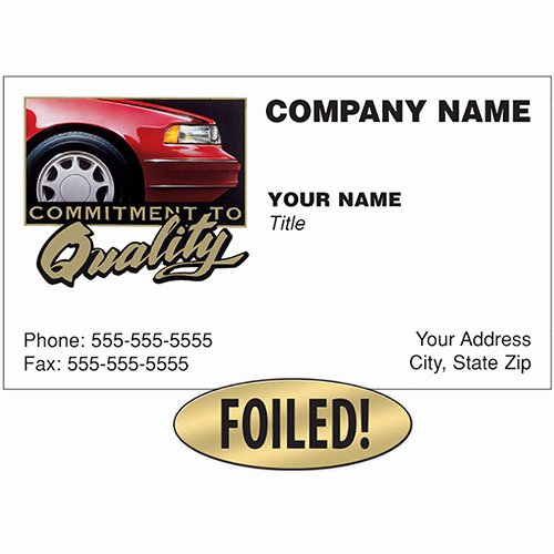 Automotive Repair Business Cards New Auto Repair Business Cards with Foil Mitment to Quality