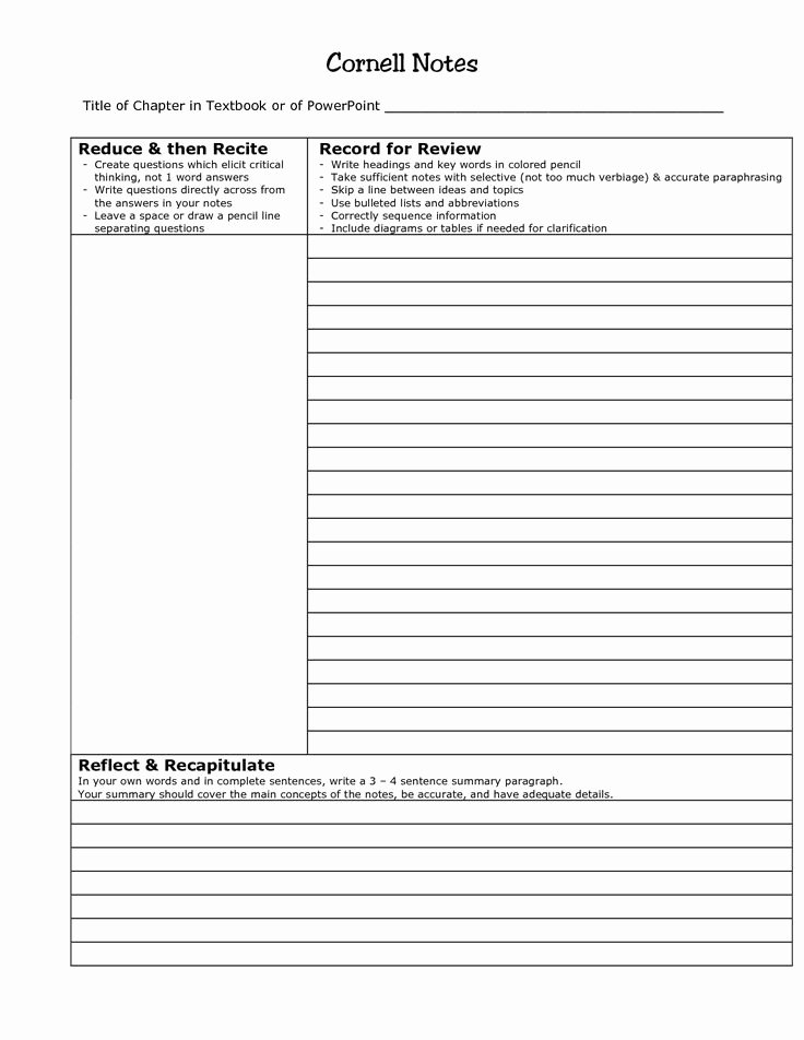 Avid Cornell Notes Template Awesome 12 Best Cornell Notes Images On Pinterest