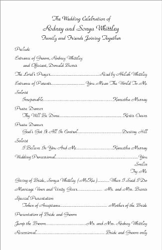 Awards Ceremony Program Sample Awesome Free Examples Of Wedding Program Wordings and Layouts From the Wedding Centre