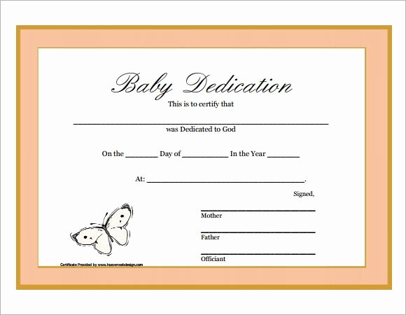 Baby Dedication Certificate Template Awesome Baby Dedication Certificate Printable Children S Ministry Ideas