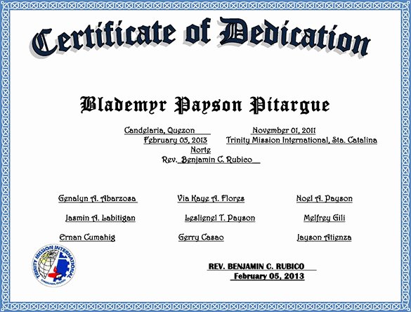 Baby Dedication Certificate Template Elegant Baby Dedication Certificate Template 21 Free Word Pdf Documents Download
