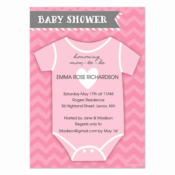 Baby Onesies Invitations Template Unique Baby Shower Invite Esie Pink Invitations &amp; Cards On Pingg