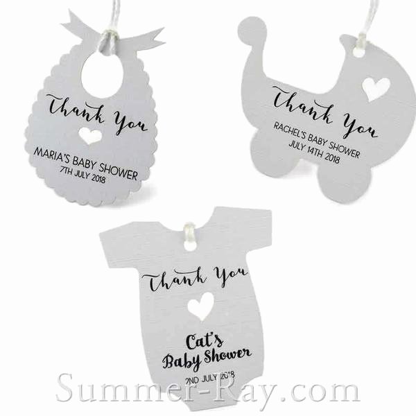 Baby Shower Gift Tag Beautiful Personalized White Baby Shower Favor Tags Gift Tags