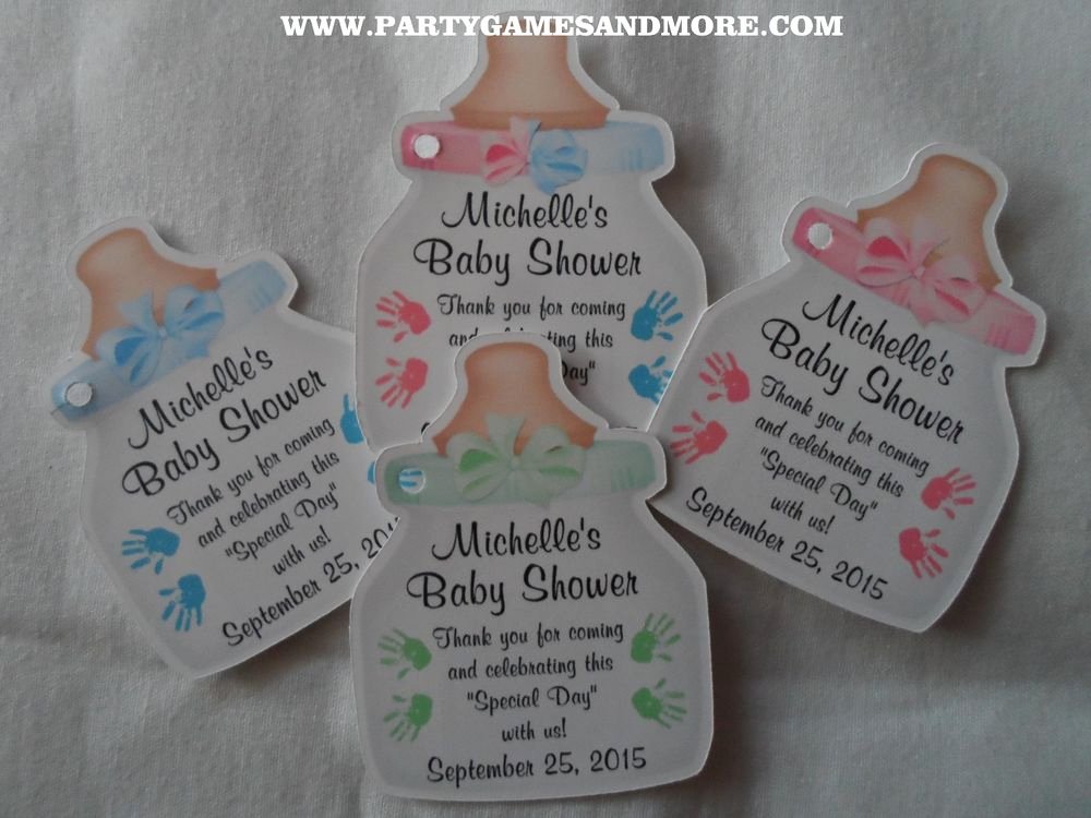 Baby Shower Gift Tags Elegant Unique Personalized Baby Shower Party Favor Gift Tags Twins Shaped Like Bottle