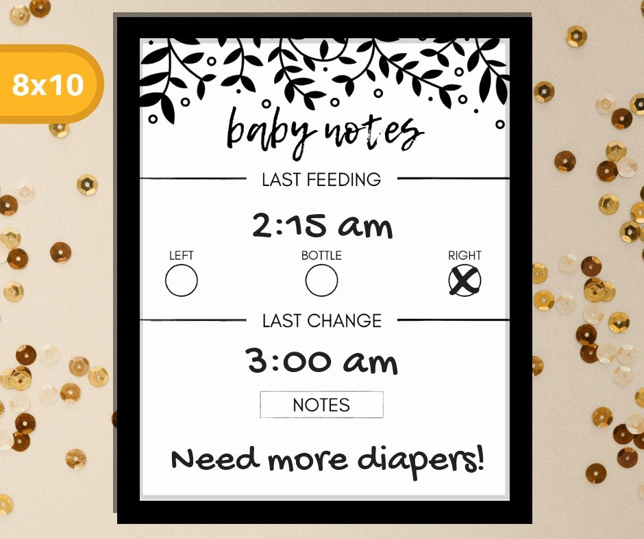 Baby Shower Gift Tracker Awesome Printable Baby Tracker Baby Shower Gift Dry Erase Newborn