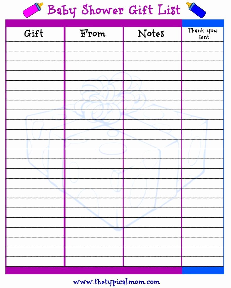 Baby Shower Gift Tracker Lovely Here is A Free Printable T Tracker for Baby Shower Guest Ts Easy Way to…