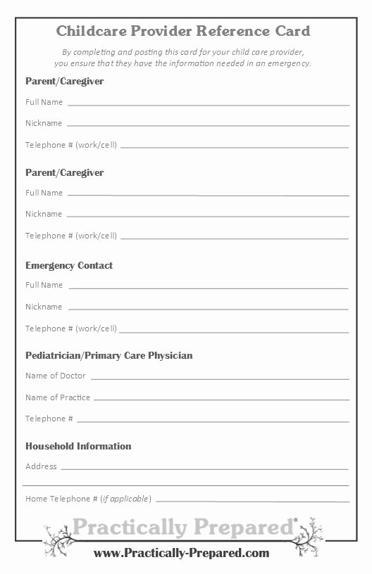 Babysitter Emergency Information Sheet Lovely Does Your Childcare Provider Babysitter Have the Information they Need In An Emergency or if