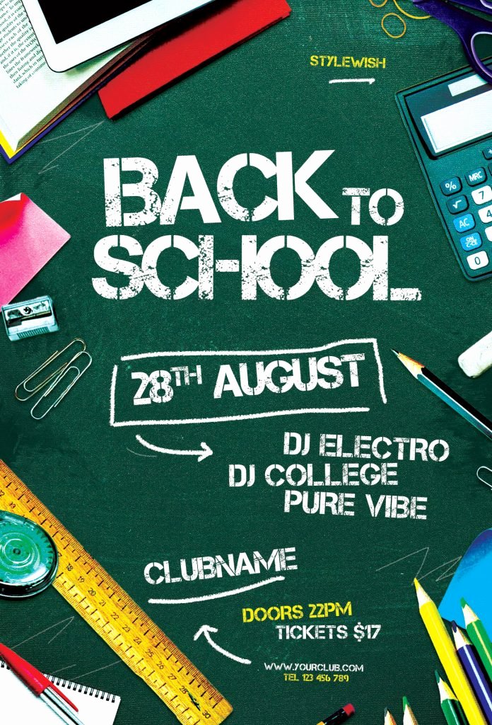 Back to School Flyer Template Awesome Back to School Flyer Templates for Shop • Stylewish