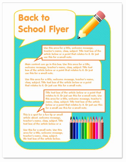 Back to School Flyer Template Awesome Worddraw Back to School Flyer Template for Microsoft Word