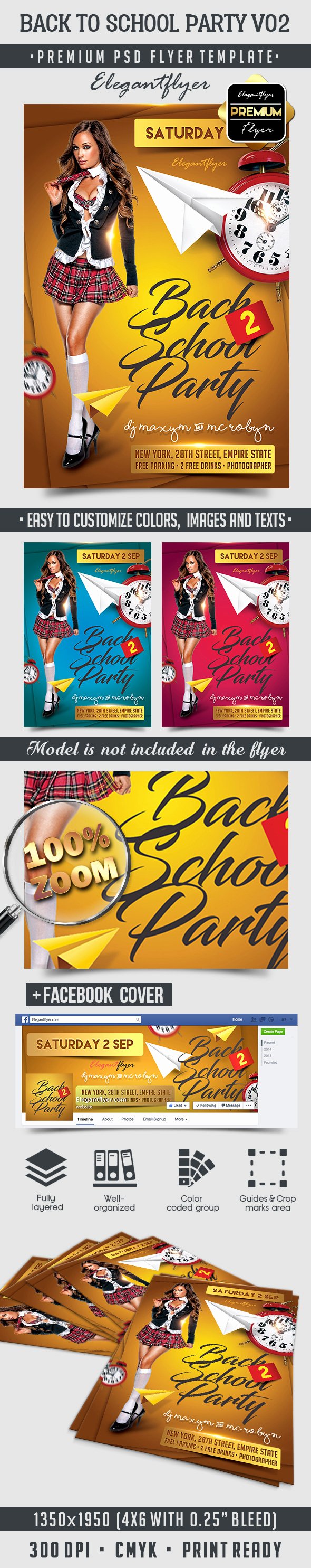 Back to School Flyer Template Lovely Back to School Party V02 – Flyer Psd Template – by Elegantflyer