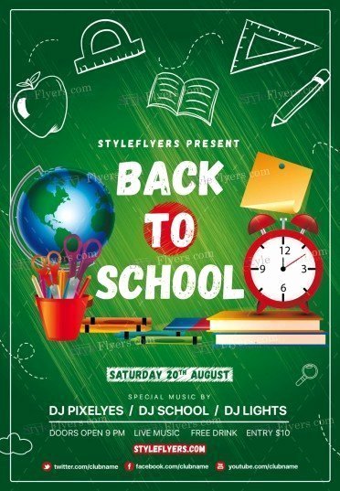 Back to School Flyer Template Luxury Back to School Psd Flyer Template Styleflyers
