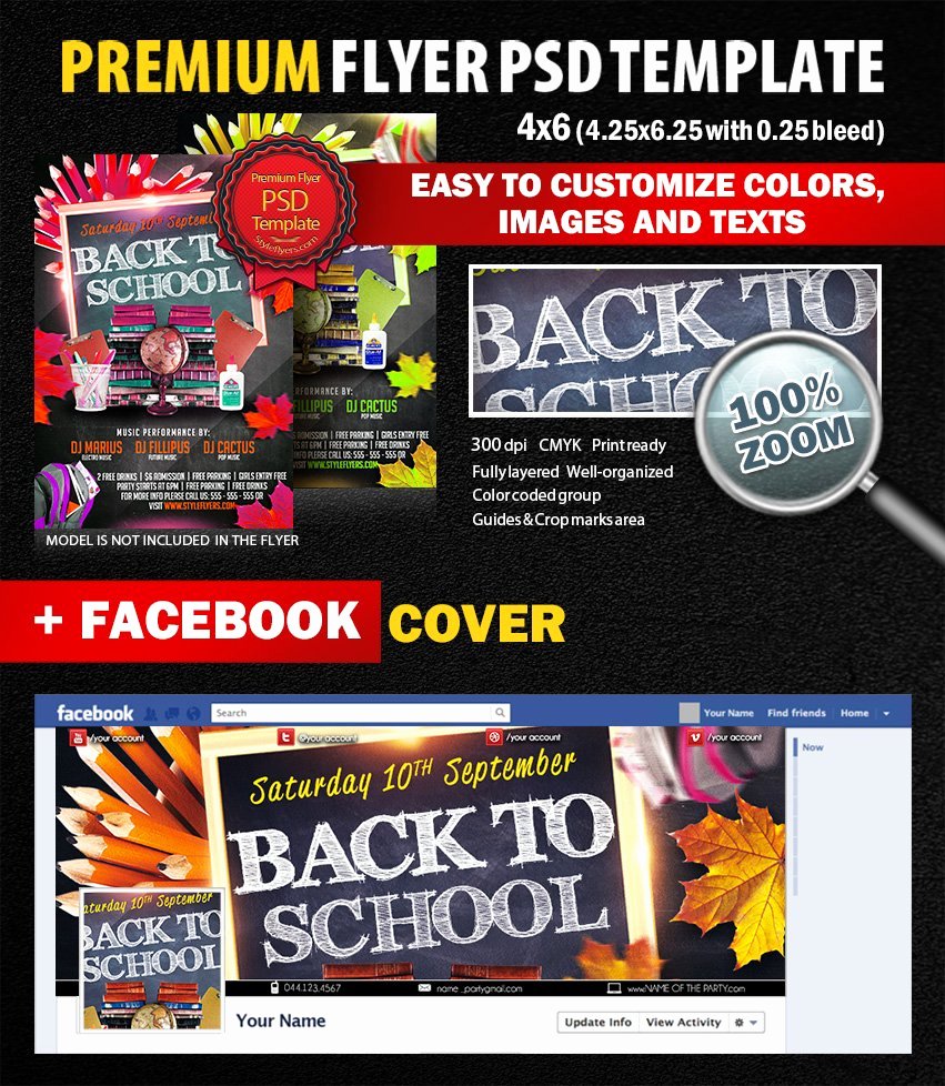 Back to School Flyer Template New Back to School Psd Flyer Template Styleflyers