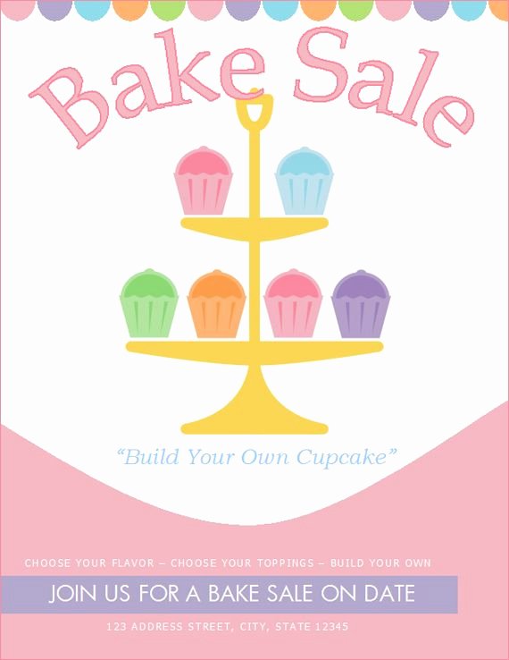 Bake Sale Flyer Template Free Awesome Free Bake Sale Flyer Template