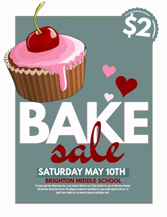 Bake Sale Fundraiser Flyer Template Beautiful Bake Sale Template