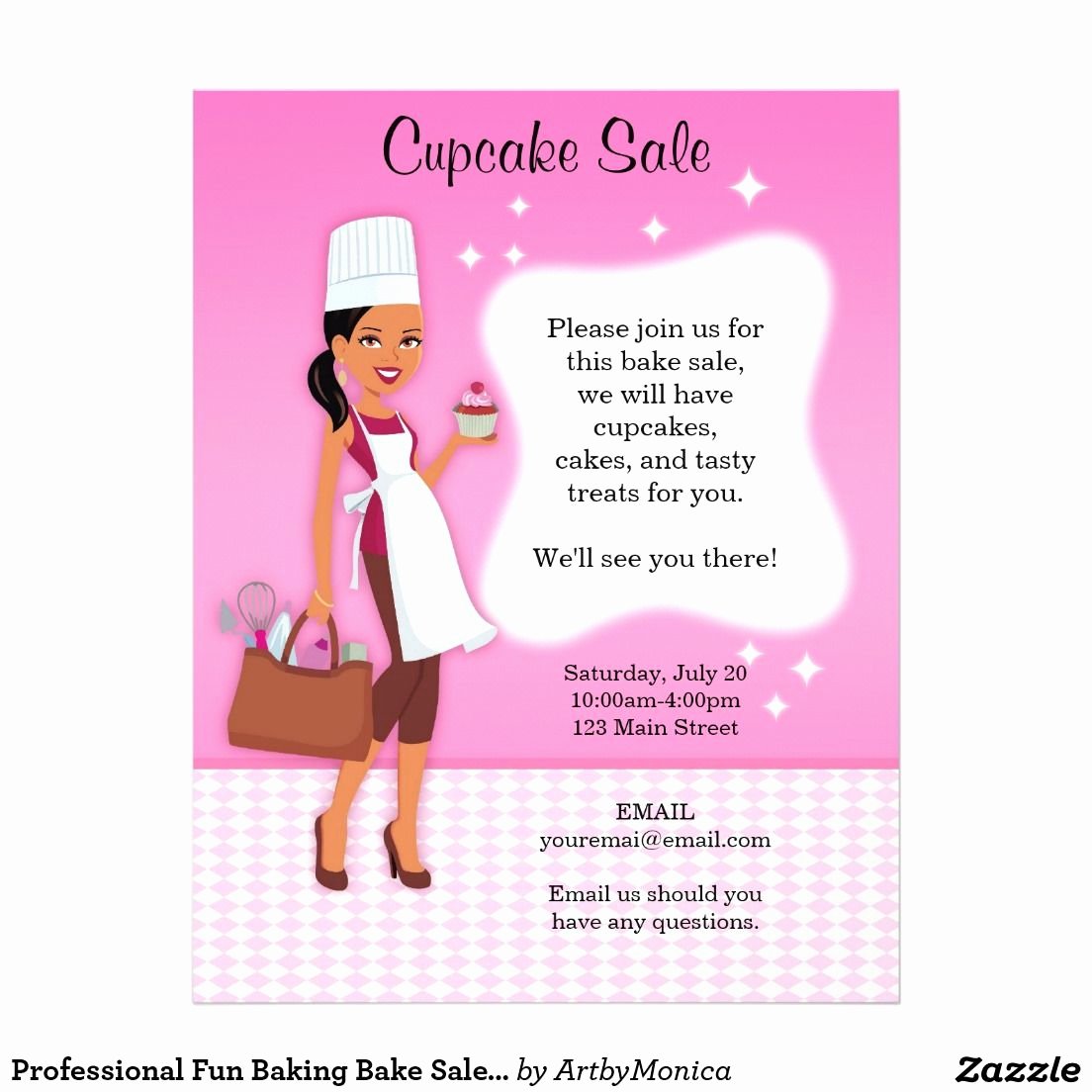 Bake Sale Fundraiser Flyer Template Elegant Professional Fun Baking Bake Sale Custom Flyers Zazzle Brianna S Bake Goods