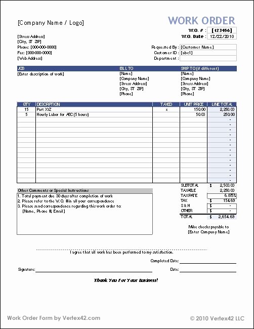 Bank Change order form New Work order Letter format for Contractor Best Photos Of Free Work order form Templates