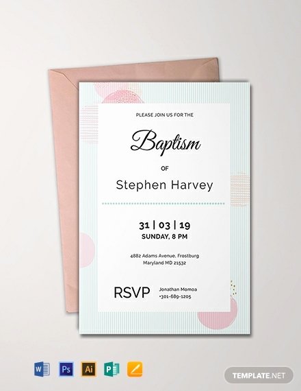 Baptism Invitation Template Microsoft Word Lovely Free Sample Baptism Invitation Template Word Psd Indesign Apple Pages