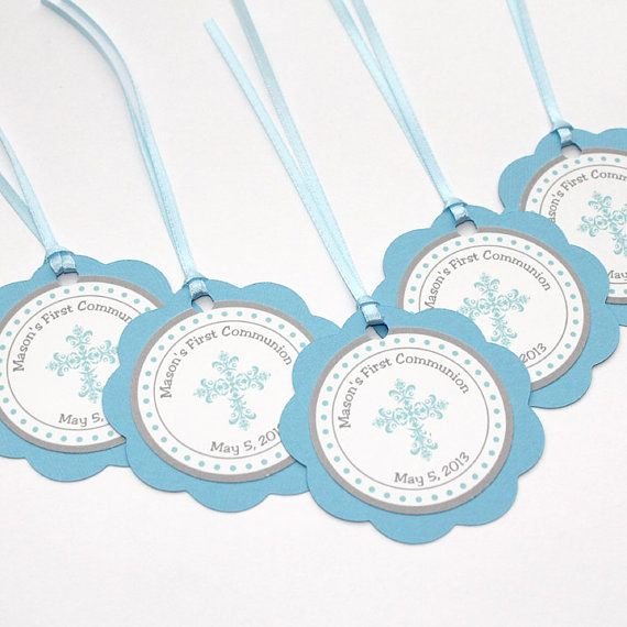 Baptism Thank You Tags New Baptism Dedication Munion Christening Favor Bag Tags by theprettypartyshoppe $20 00