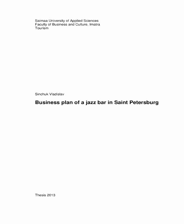 Bar Business Plan Pdf Inspirational 14 Bar Business Plan Templates Pdf Word