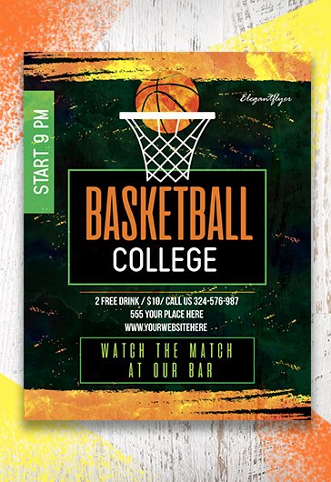 Basketball Flyer Template Free Lovely Free Basketball Flyer Templates In Psd