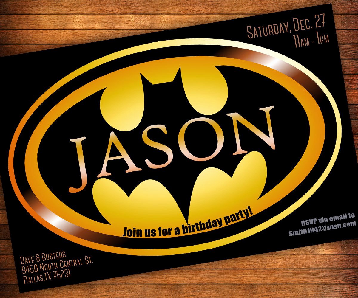 Batman Birthday Invitation Templates Fresh Batman Birthday Invitation Wording