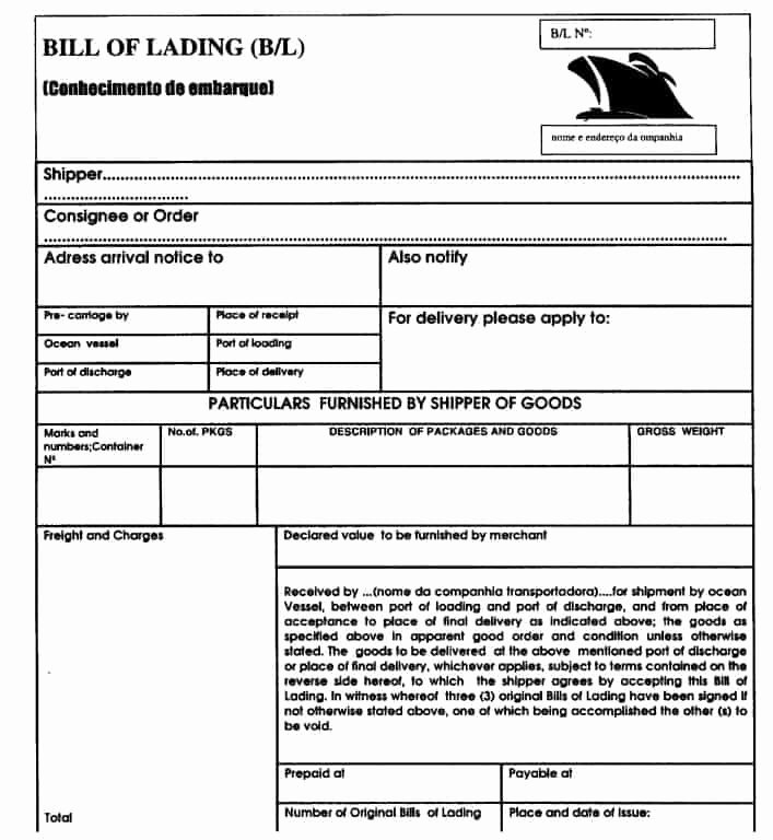 Bill Of Lading Excel Lovely 21 Free Bill Of Lading Template Word Excel formats