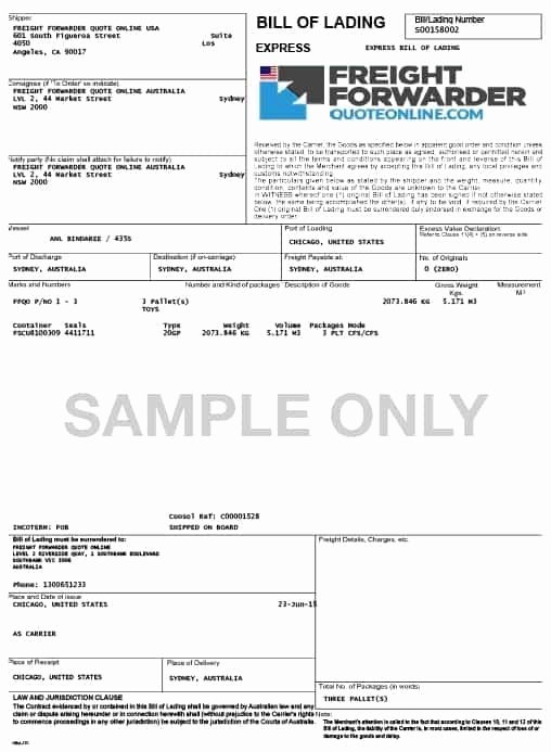 Bill Of Lading Excel Luxury 21 Free Bill Of Lading Template Word Excel formats