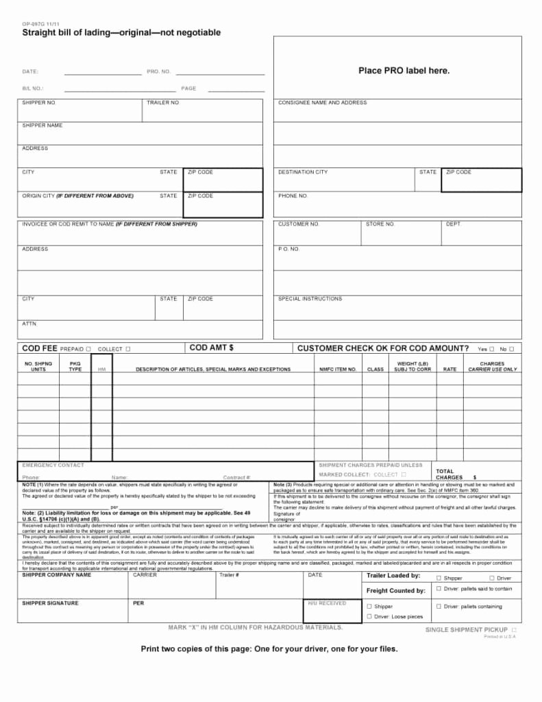 Bill Of Lading Sample Doc Beautiful Bill Of Lading Bl or Bol with Examples 2019 Tfg Free Bol and Document Guide