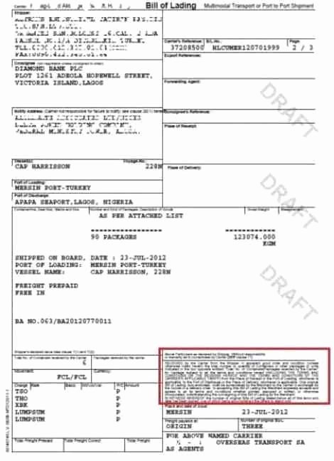 Bill Of Lading Sample Doc Luxury 21 Free Bill Of Lading Template Word Excel formats