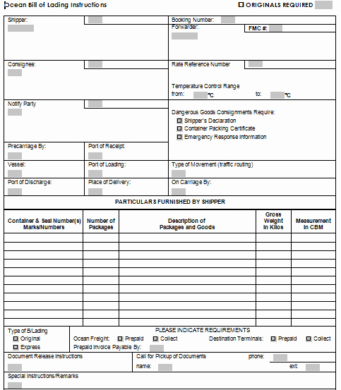 Bill Of Lading Template Excel Luxury 21 Free Bill Of Lading Template Word Excel formats